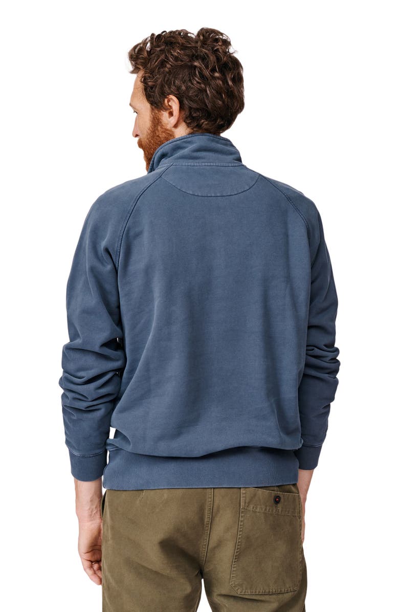 Aubin Provost Zip Neck Sweatshirt, Alternate, color, Navy