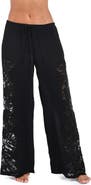 L'AGENCE Geraldine Monstera Cover-Up Wide Leg Pants