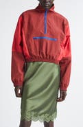Saint Laurent Cassandre Crop Nylon Faille Windbreaker