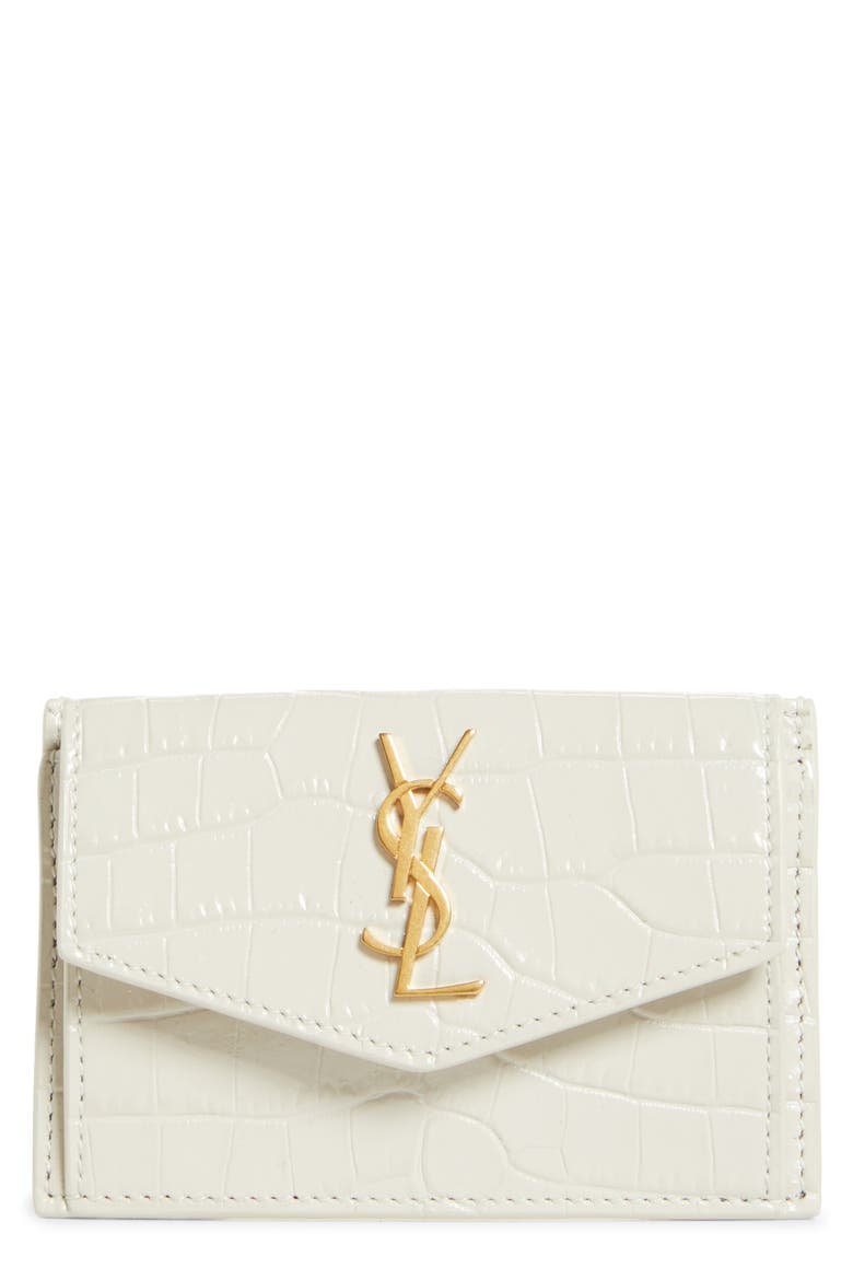 Uptown Leather Card Case, Main, color, CREMA SOFT