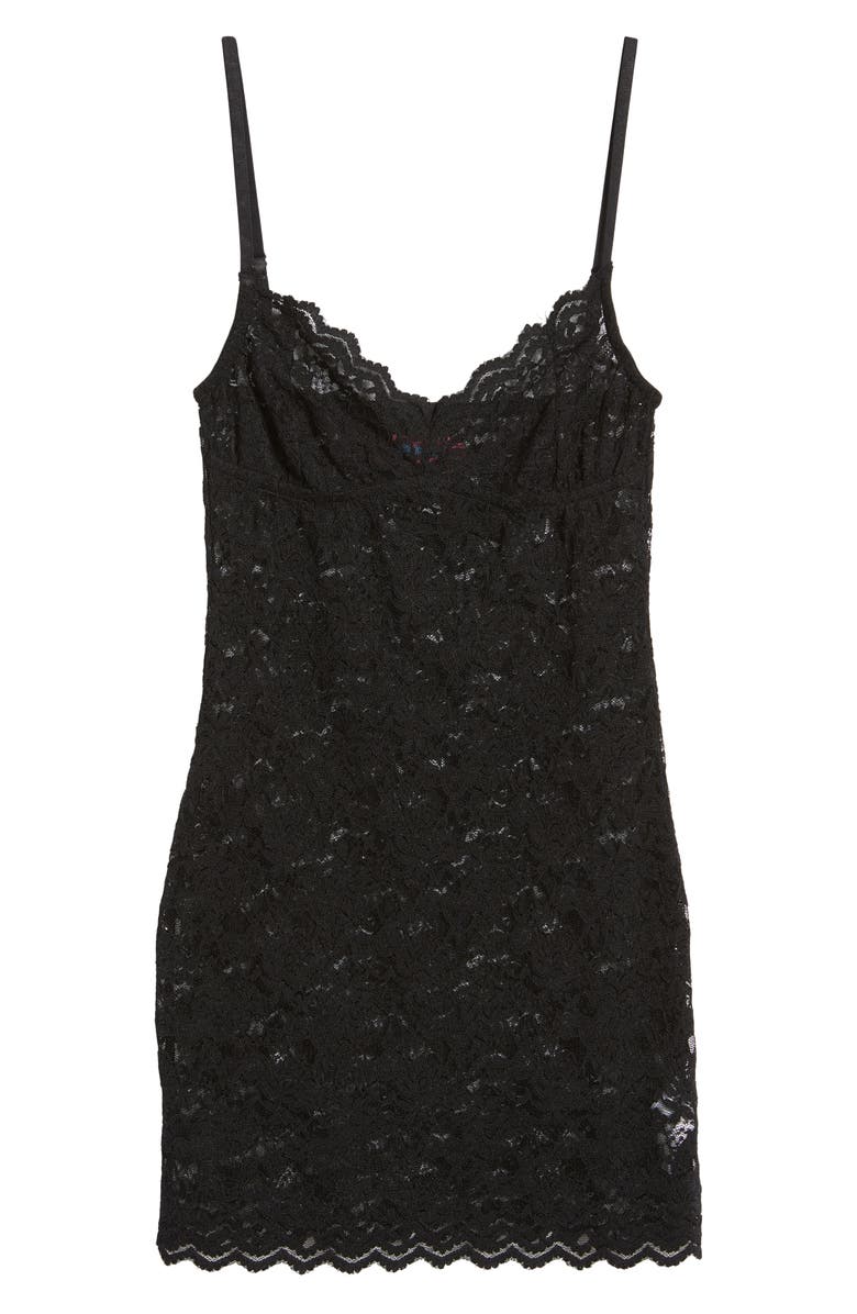 EDIKTED Melia Sheer Lace Body-Con Dress, Alternate, color, Black