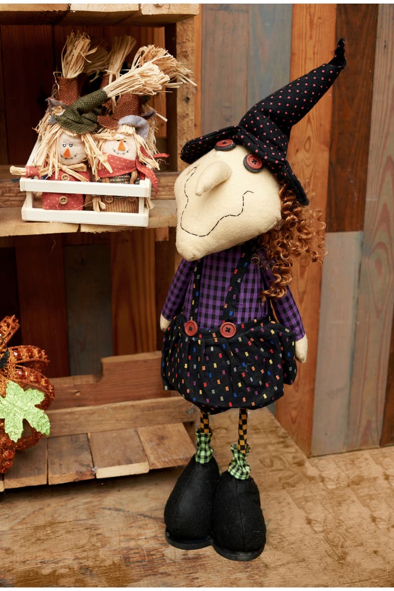 Bobble Halloween Witch Figure, Alternate, color, Black