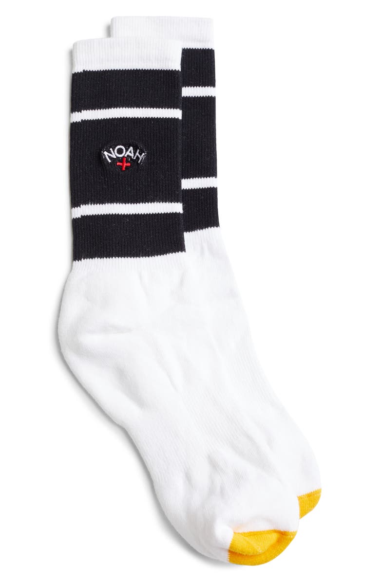 Noah Varsity Stripe Cotton Blend Socks, Main, color, 