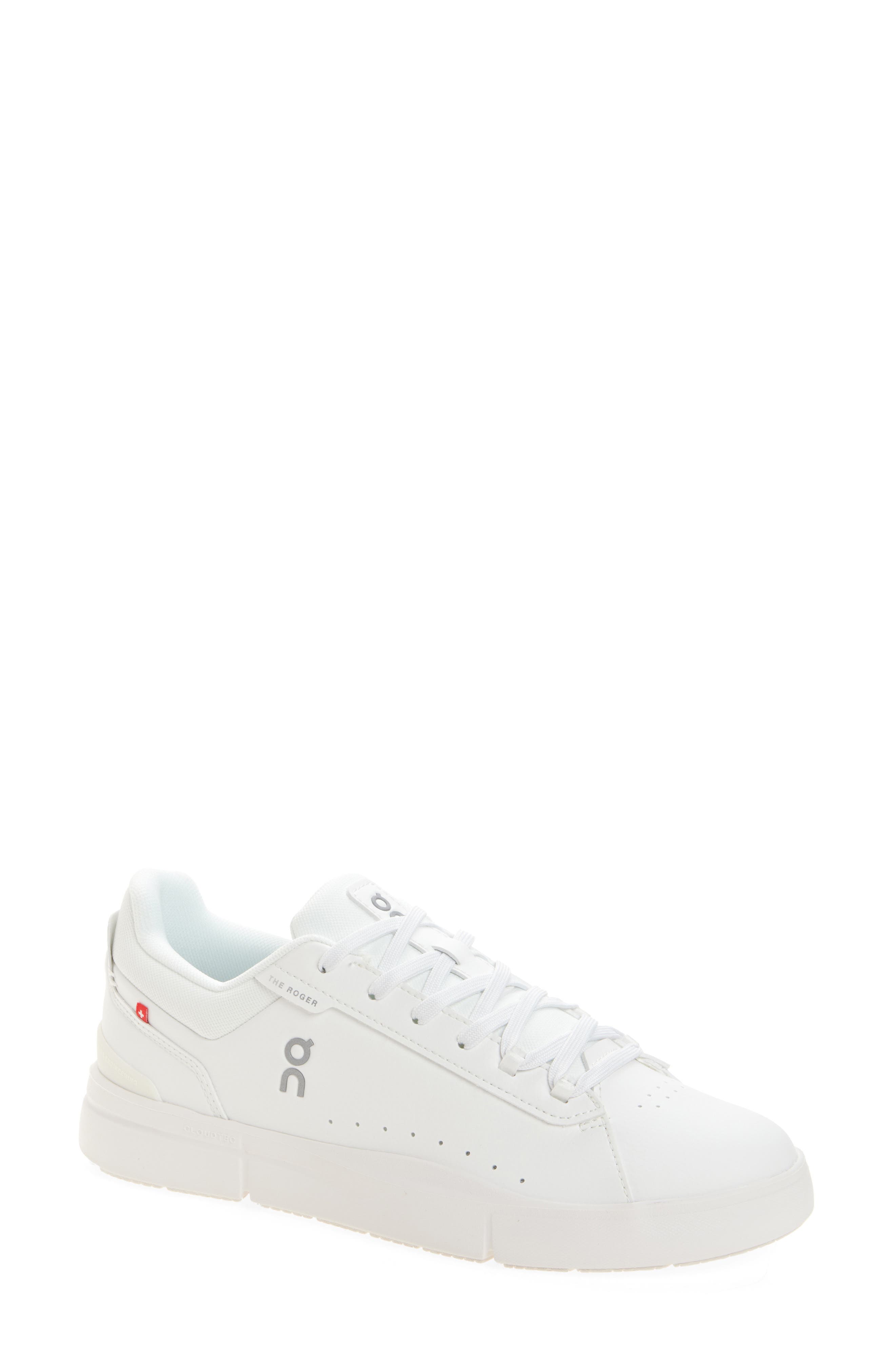 On THE ROGER Advantage Tennis Sneaker, Main, color, White/ White
