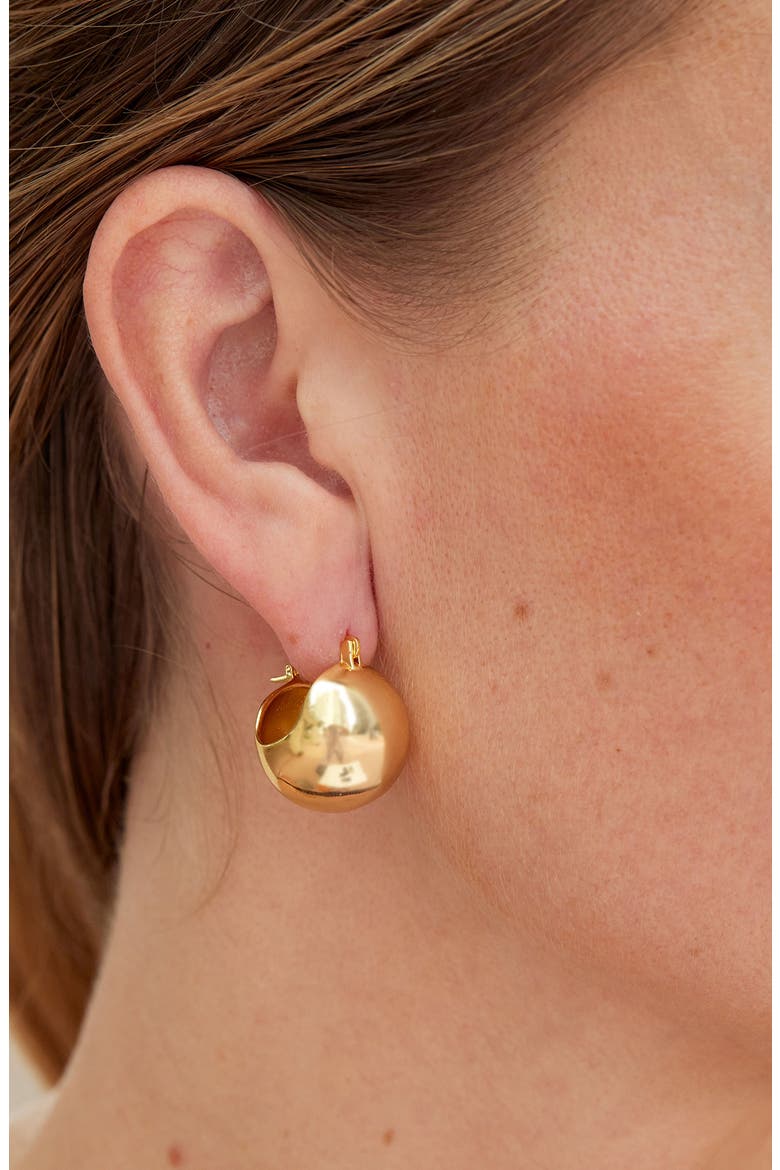 Bold Bucket Hoop Earrings, Alternate, color, YELLOW
