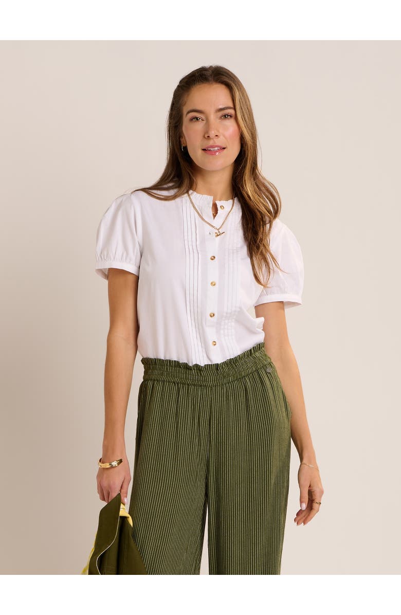 Brakeburn Hope Pintuck Detail Blouse, Main, color, White