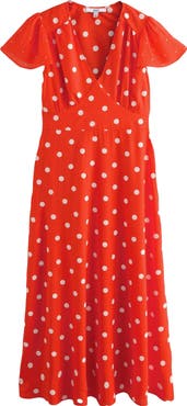 NEXT Polka Dot Tie Back Maxi Dress