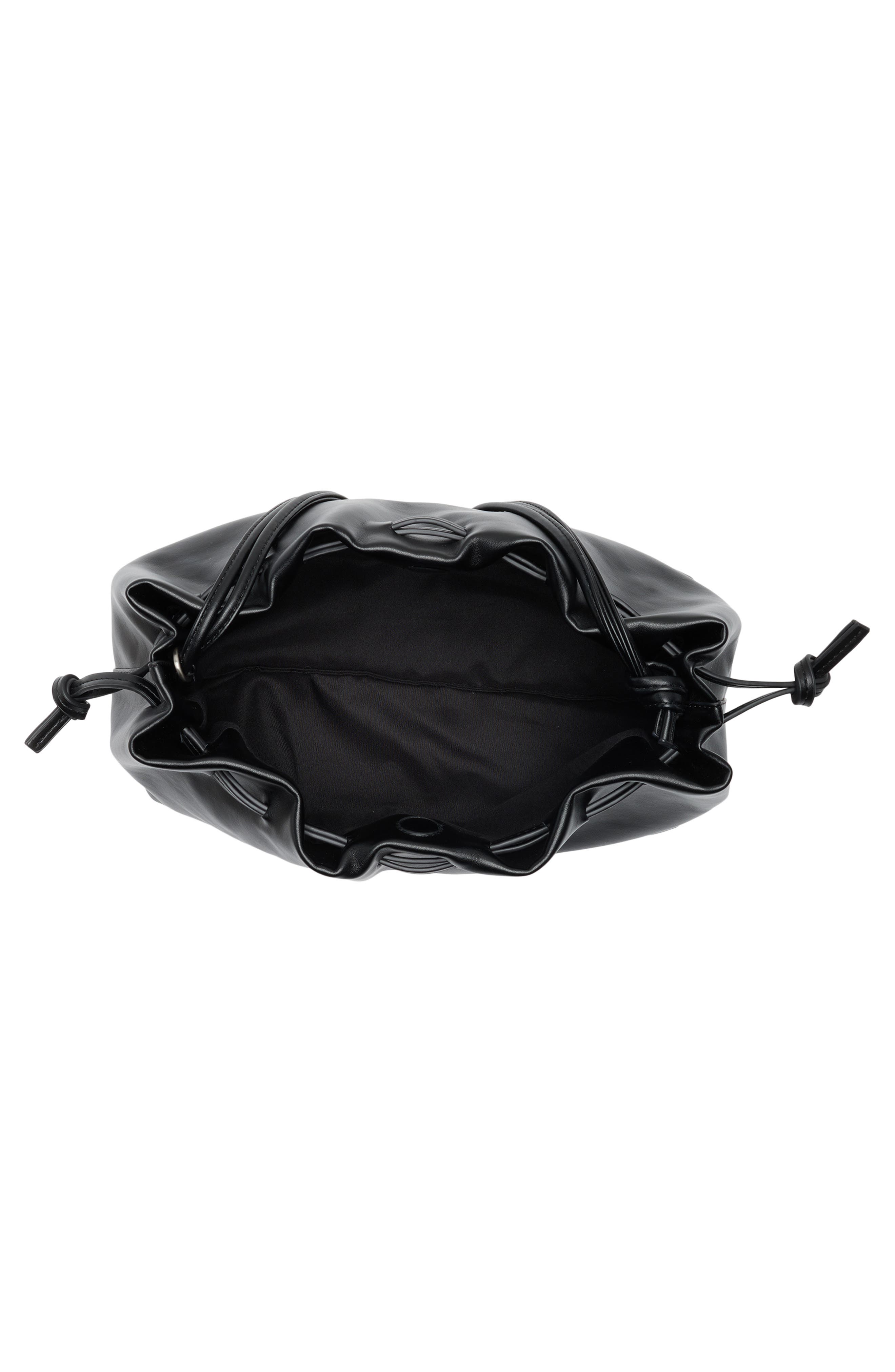 BCBG Faux Leather Shoulder Bag, Alternate, color, Black