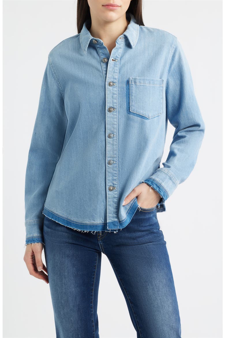 Olive Denim Shirt, Main, color, LIGHT INDIGO