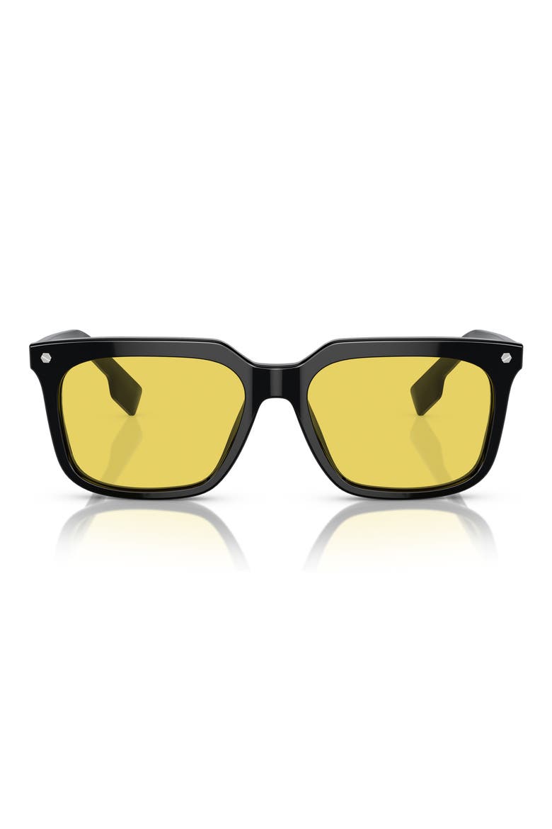 56mm Square Sunglasses, Main, color, YELLOW