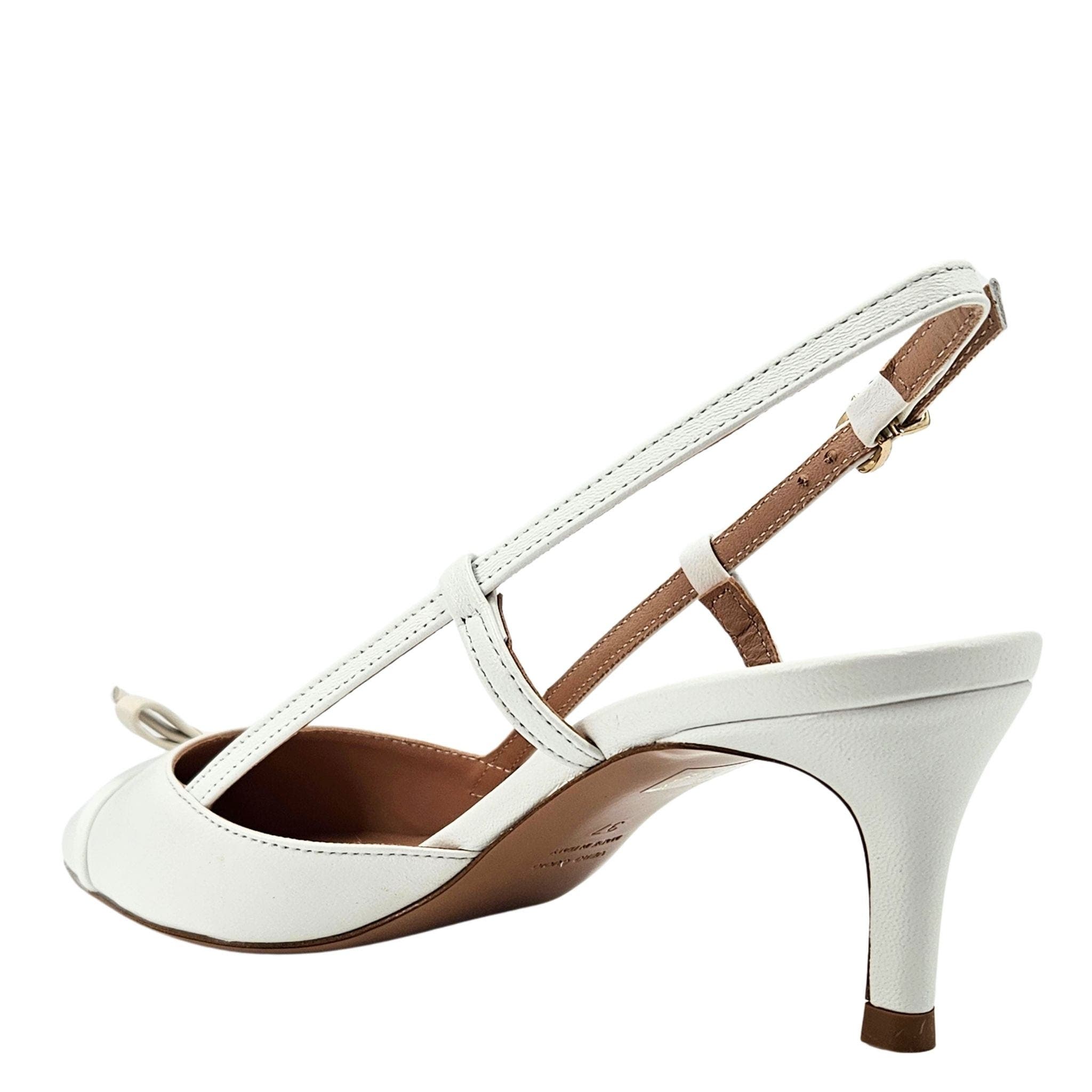 Madison Maison x Roberto Festa Alessia Kitten Heel Slingback, Alternate, color, white