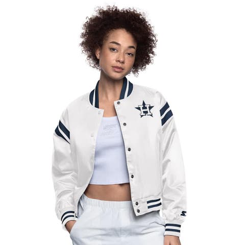 Women's Starter  White Houston Astros Full Count Full-Snap Varsity Jacket