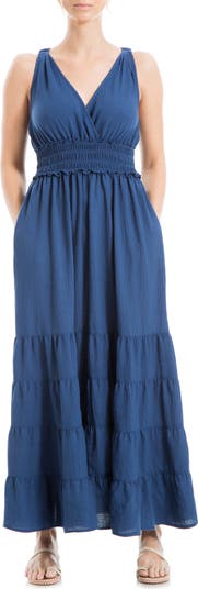 Crossback Tiered Maxi Dress