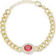 CHLOE AND MADISON 14K Gold Plated Silver Eye Bracelet