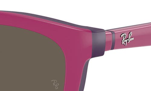 Shop Ray Ban Ray-ban Kids' 46mm Pillow Optical Glasses & Clip-on Sunglasses In Brown
