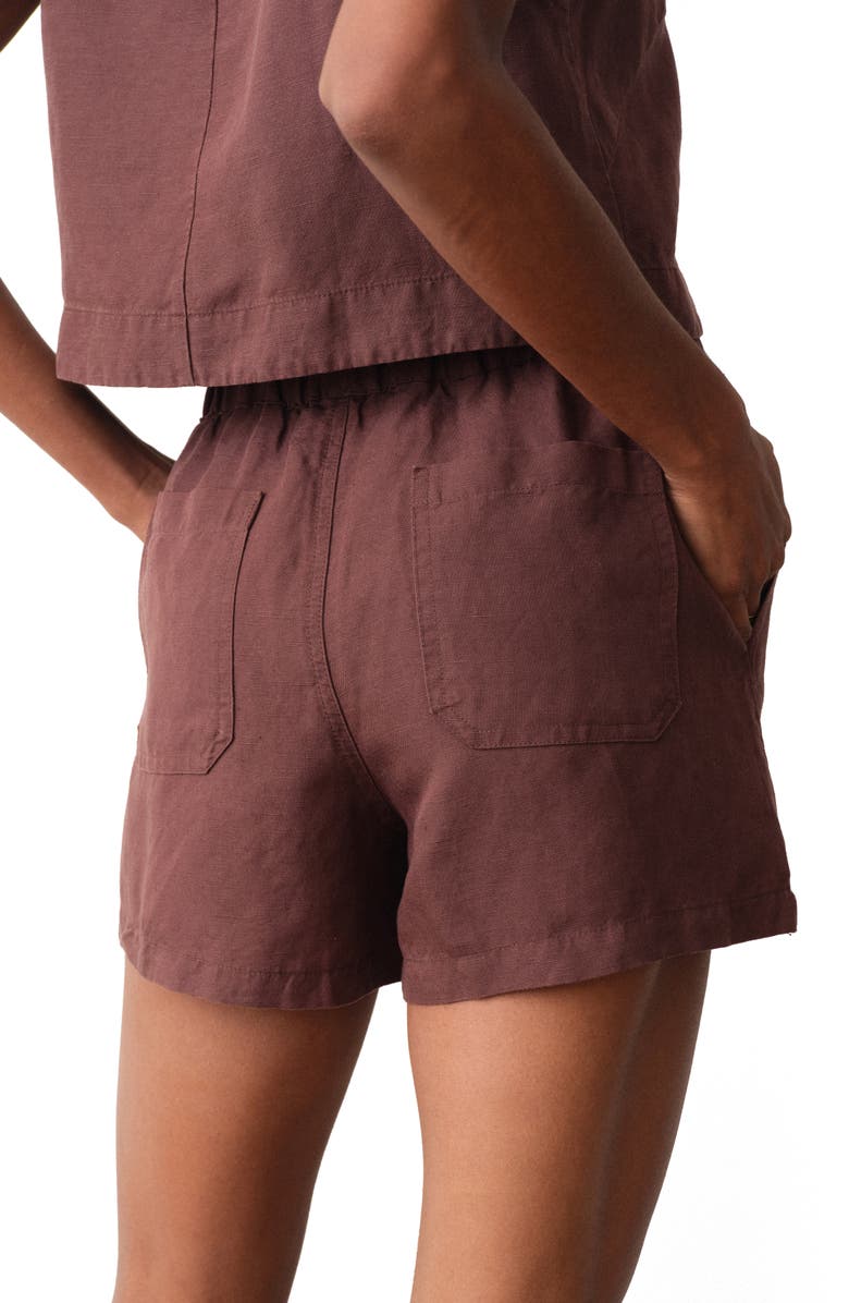 Marine Layer Linen Blend Drawstring Shorts, Alternate, color,