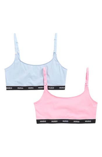 Hugo Boss Boss Pack Of 2 Assorted Twin Bralettes In Pink
