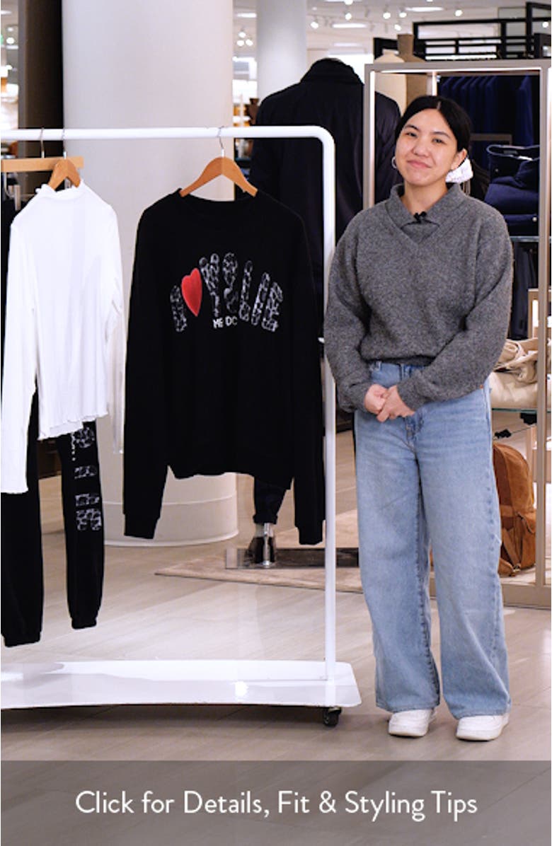 Caitlyn Coded Logo Crewneck Sweatshirt, sales video thumbnail