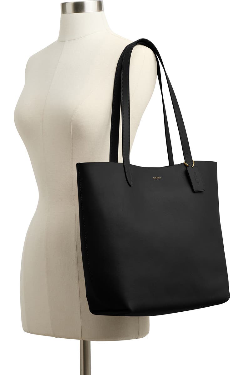 COACH manhattan natural grain leather tote, Alternate, color,