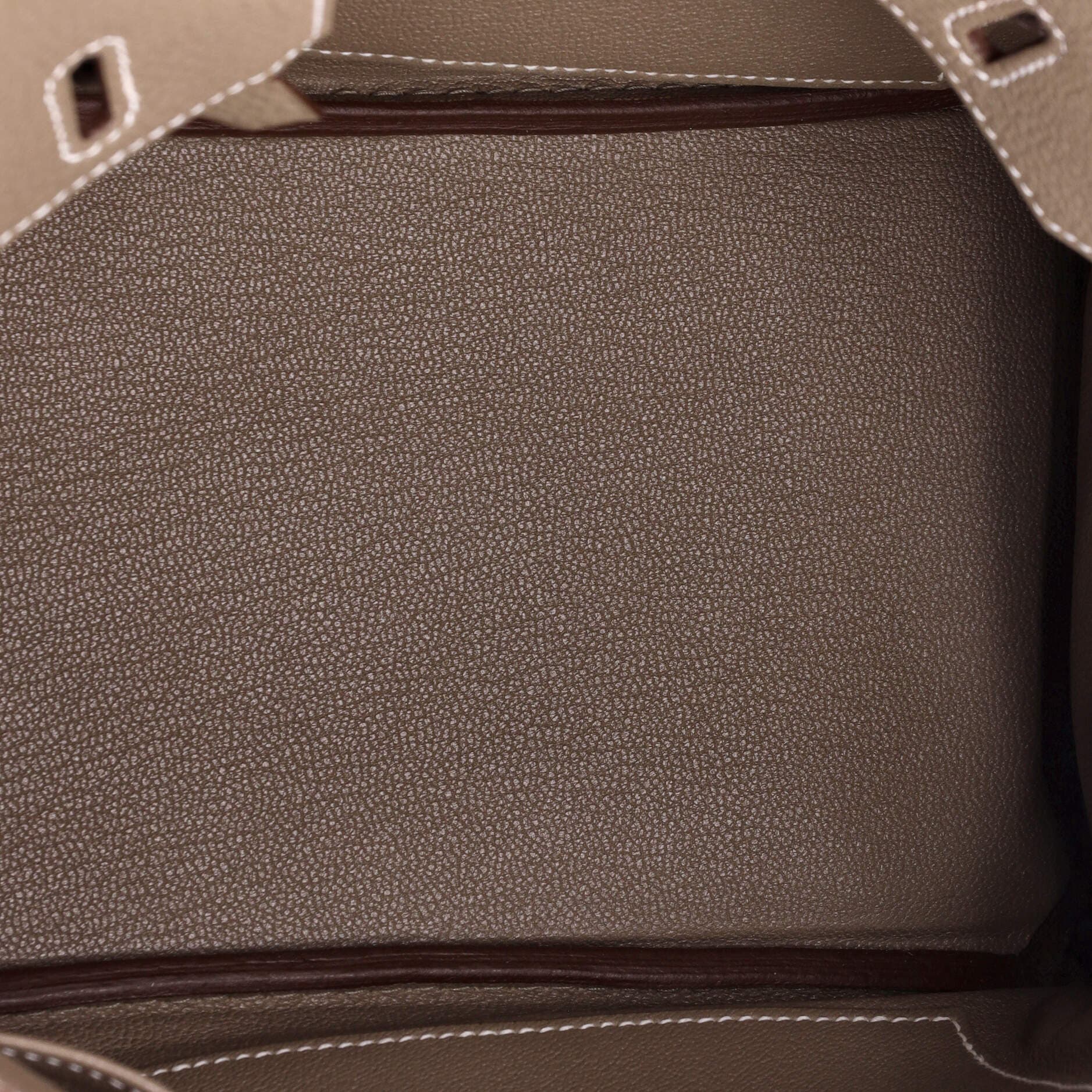 Pre-Owned Hermes Birkin Handbag Grey Togo with Palladium Hardware 25, Alternate, color, 