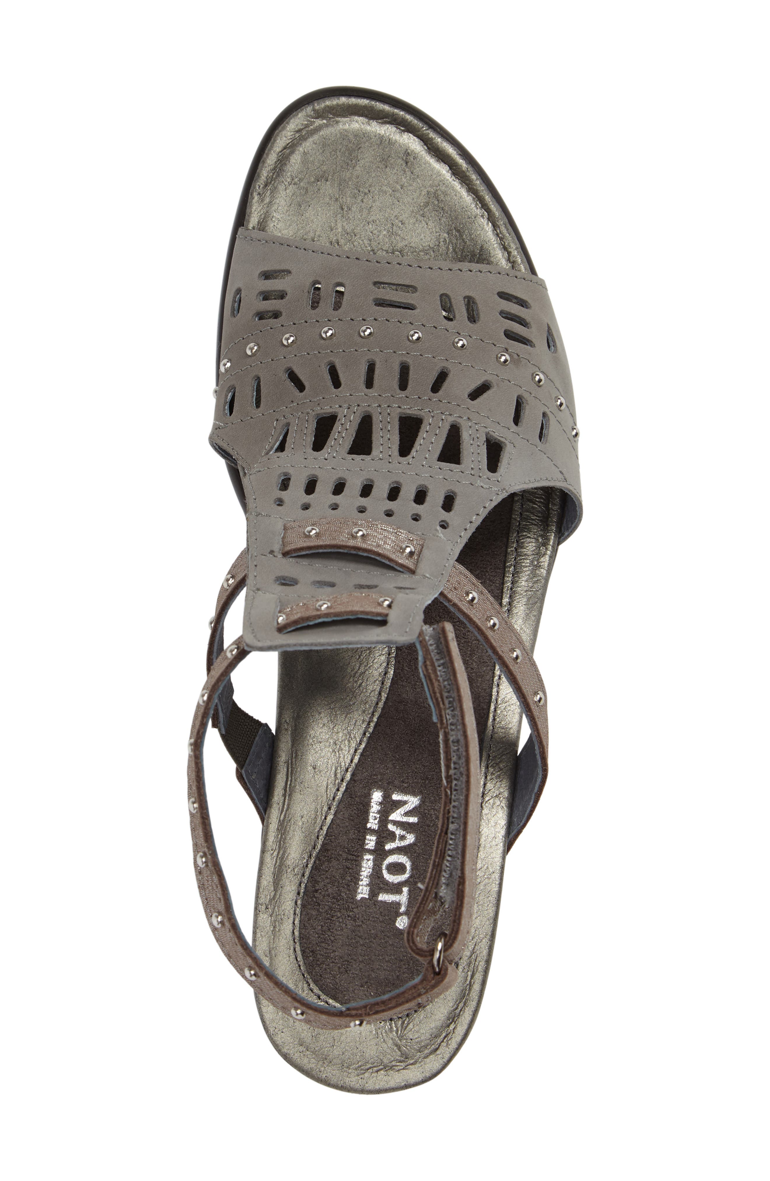 'Vogue' Sandal, Alternate, color, GREY/ SILVER NUBUCK LEATHER