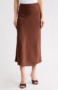 BOSS Satin Midi Skirt