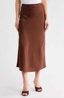 Satin Midi Skirt