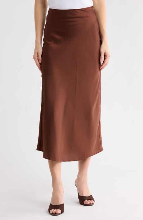 Satin Midi Skirt