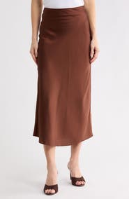 BOSS Satin Midi Skirt