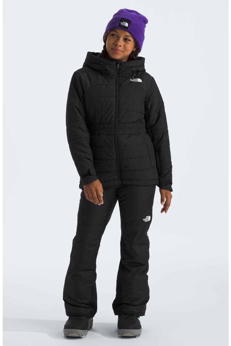 Kids' Zaphira Water Repellent Hooded Snow Jacket, Alternate, color, TNF BLACK