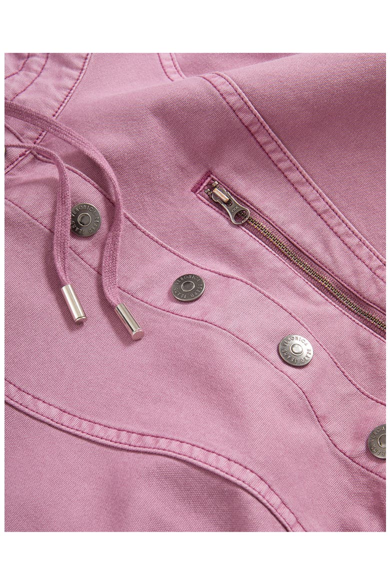 Cunningham Half Snap Cotton Hoodie, Alternate, color, ORCHID HAZE