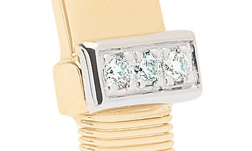 Marco Bicego 18k Yellow Gold Masai Diamond Pave Two Station Thin Bangle Bracelet In Yellow Gold