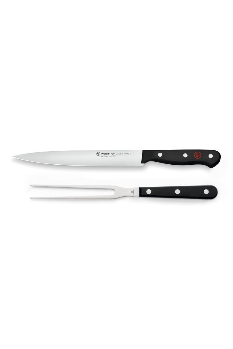Gourmet 2-Piece Carving Set, Main, color, BLACK