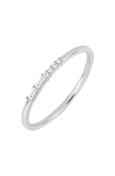 18k Gold Diamond Stackable Ring