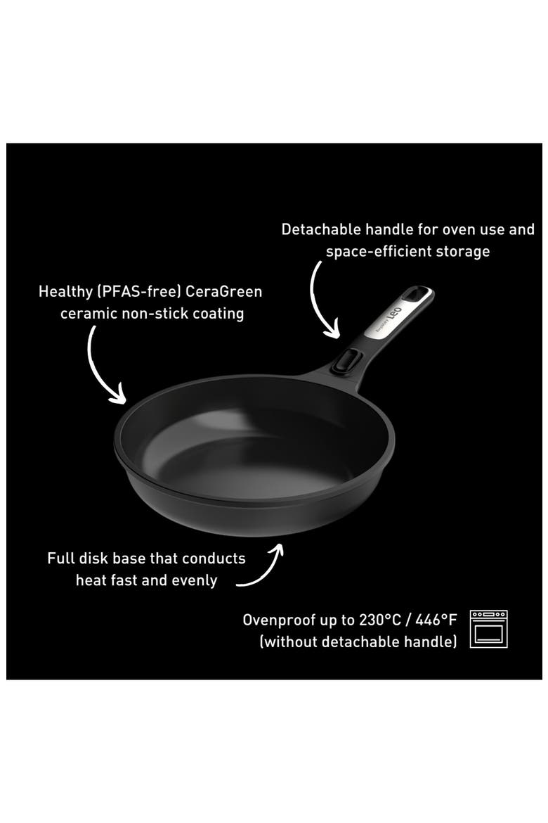 Leo Phantom 2-Piece Fry Pan Set, Alternate, color, BLACK