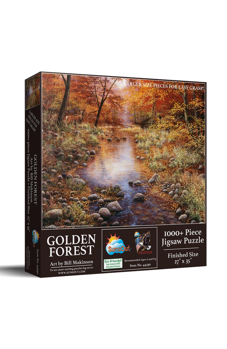 Sunsout Golden Forest 1000 piece Jigsaw Puzzle for Adults Large Pieces, Main, color, Multicolor