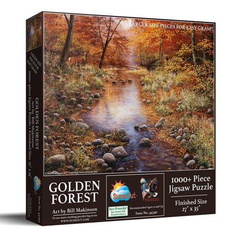 Golden Forest 1000 piece Jigsaw Puzzle for Adults Large Pieces