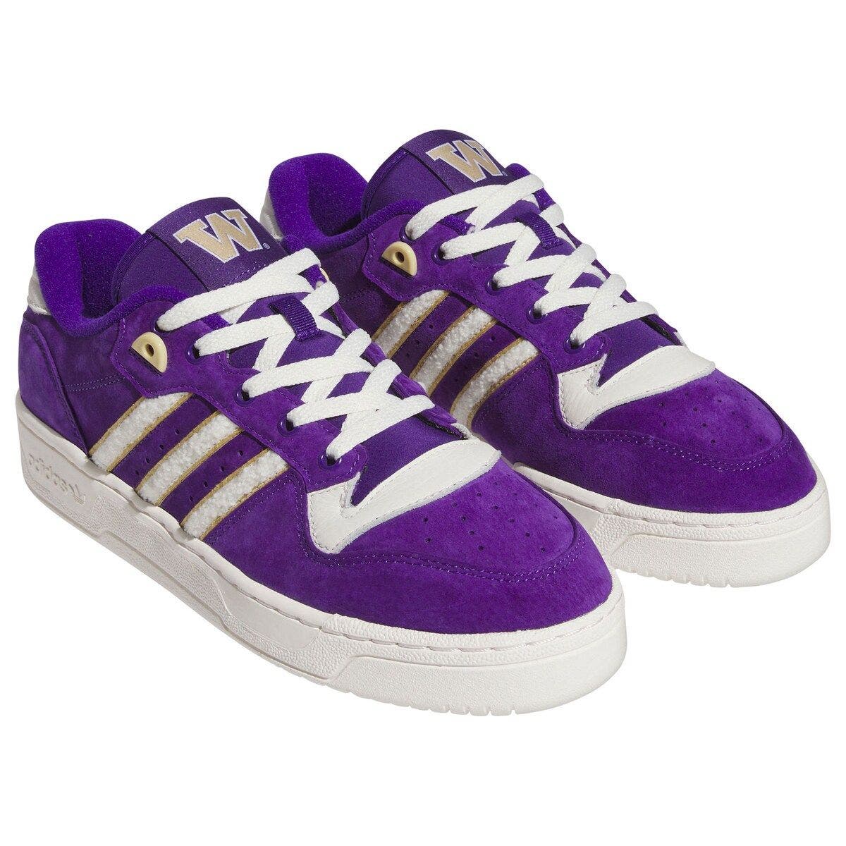 adidas Purple Washington Huskies Rivalry Low Basketball Shoes, Alternate, color, 