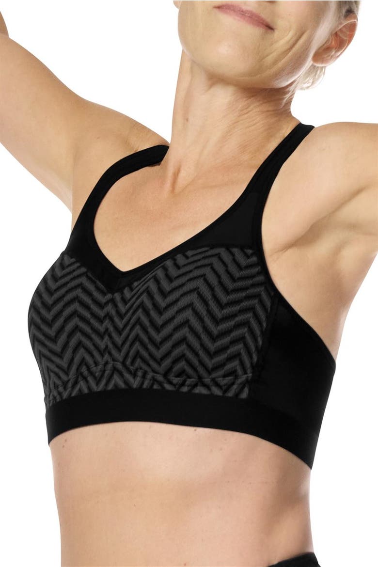 Jolie Wire-Free Bra, Alternate, color, black/grey