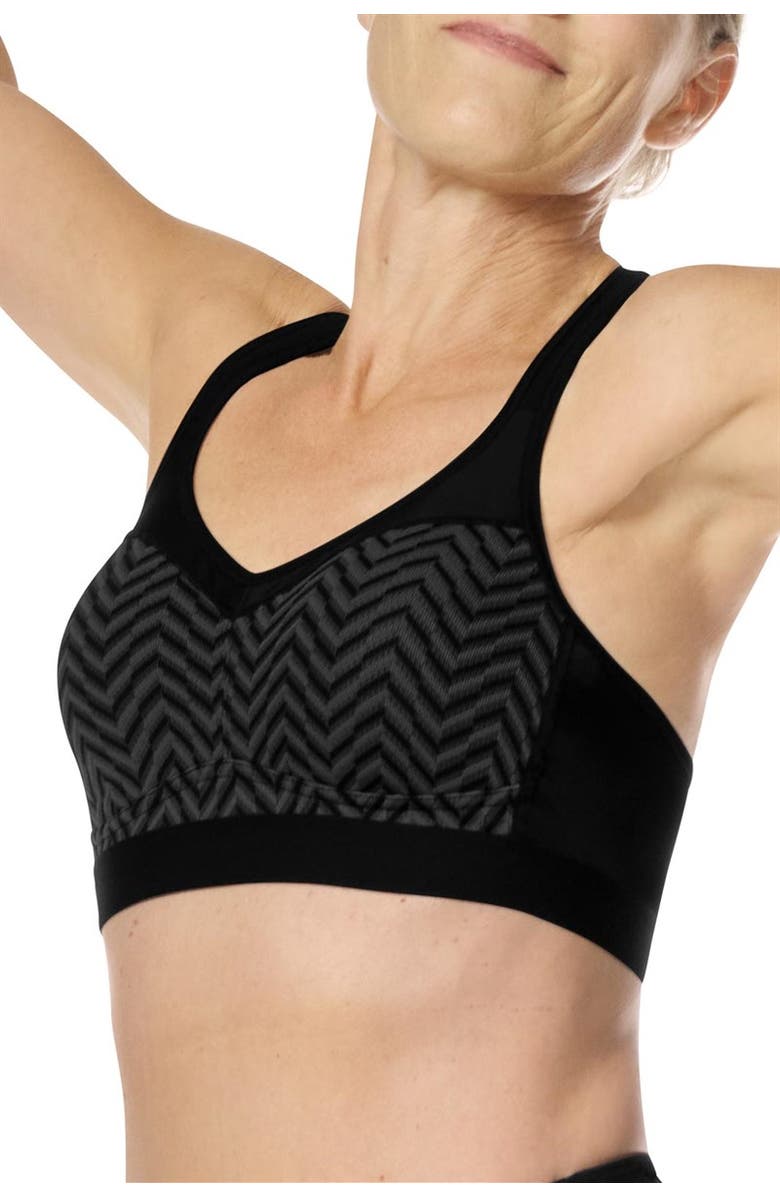 Amoena Jolie Wire-Free Bra, Alternate, color, Black/Grey