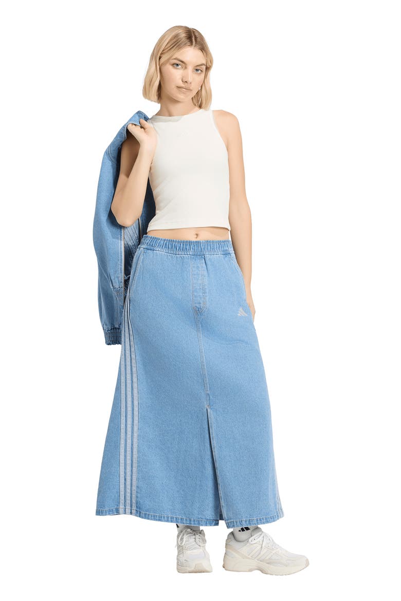 Denim Maxi Skirt, Alternate, color, CRYSTAL SKY