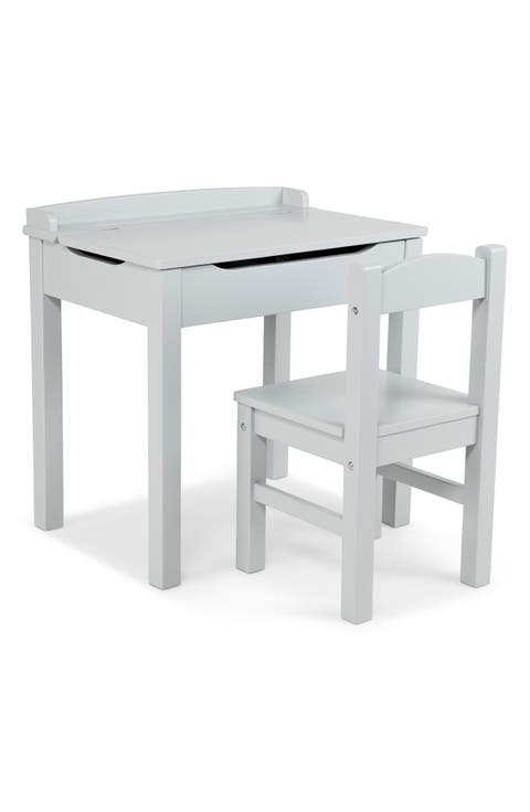 Wooden Lift-Top Desk & Chair Set