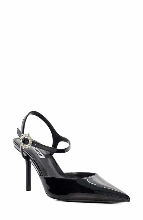 Channel Ankle Strap Pointed Toe Pump