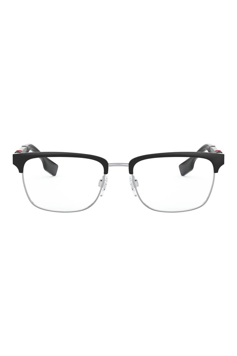 55mm Rectangular Optical Glasses, Main, color, BLACK