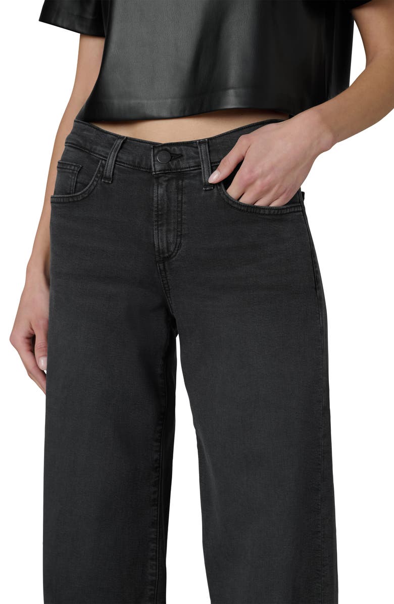 Joe's Jeans The Lou Lou Low Rise Wide Leg Jeans, Alternate, color, Black Cat