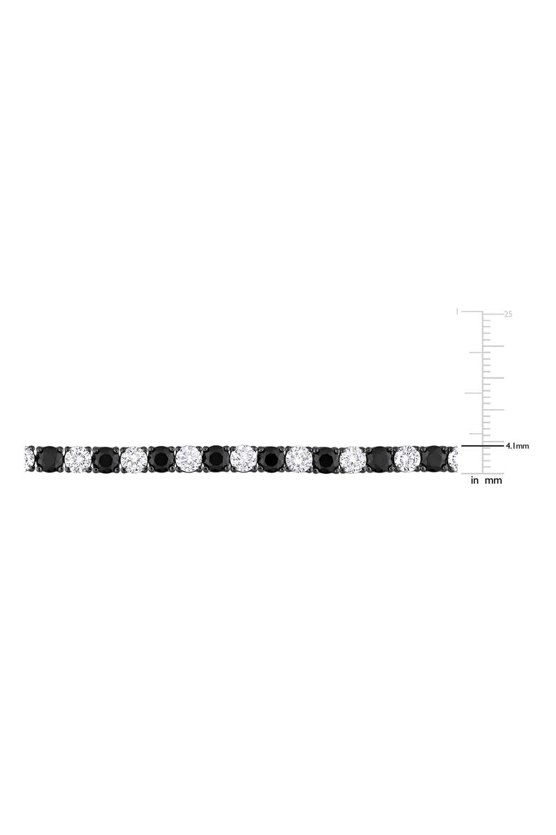 Men's Sterling Silver Lab Created Sapphire Bracelet, Alternate, color, BLACK