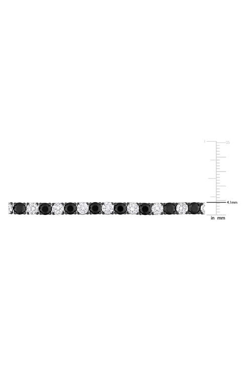 Delmar Sterling Silver Lab Created Sapphire Bracelet In Black