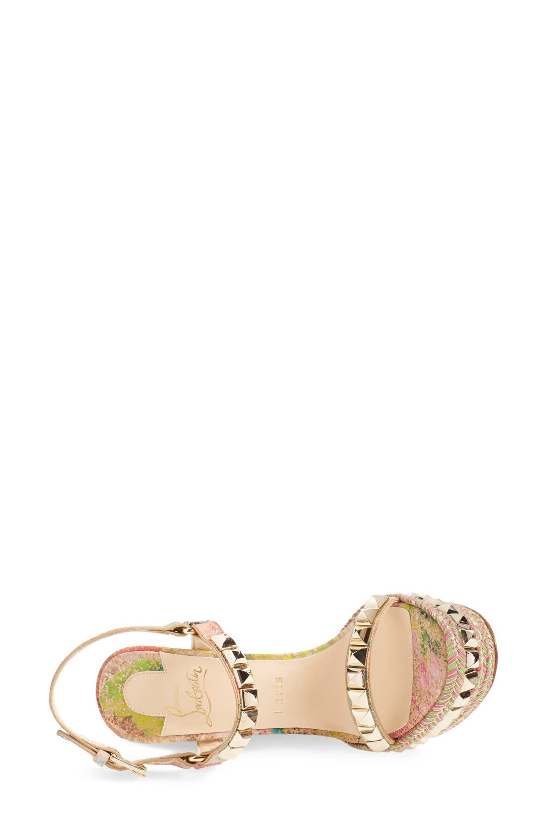 Christian Louboutin 'Cataclou' Wedge Espadrille Sandal, Alternate, color, 