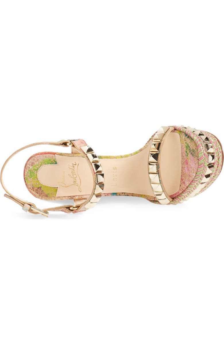 Christian Louboutin 'Cataclou' Wedge Espadrille Sandal, Alternate, color,