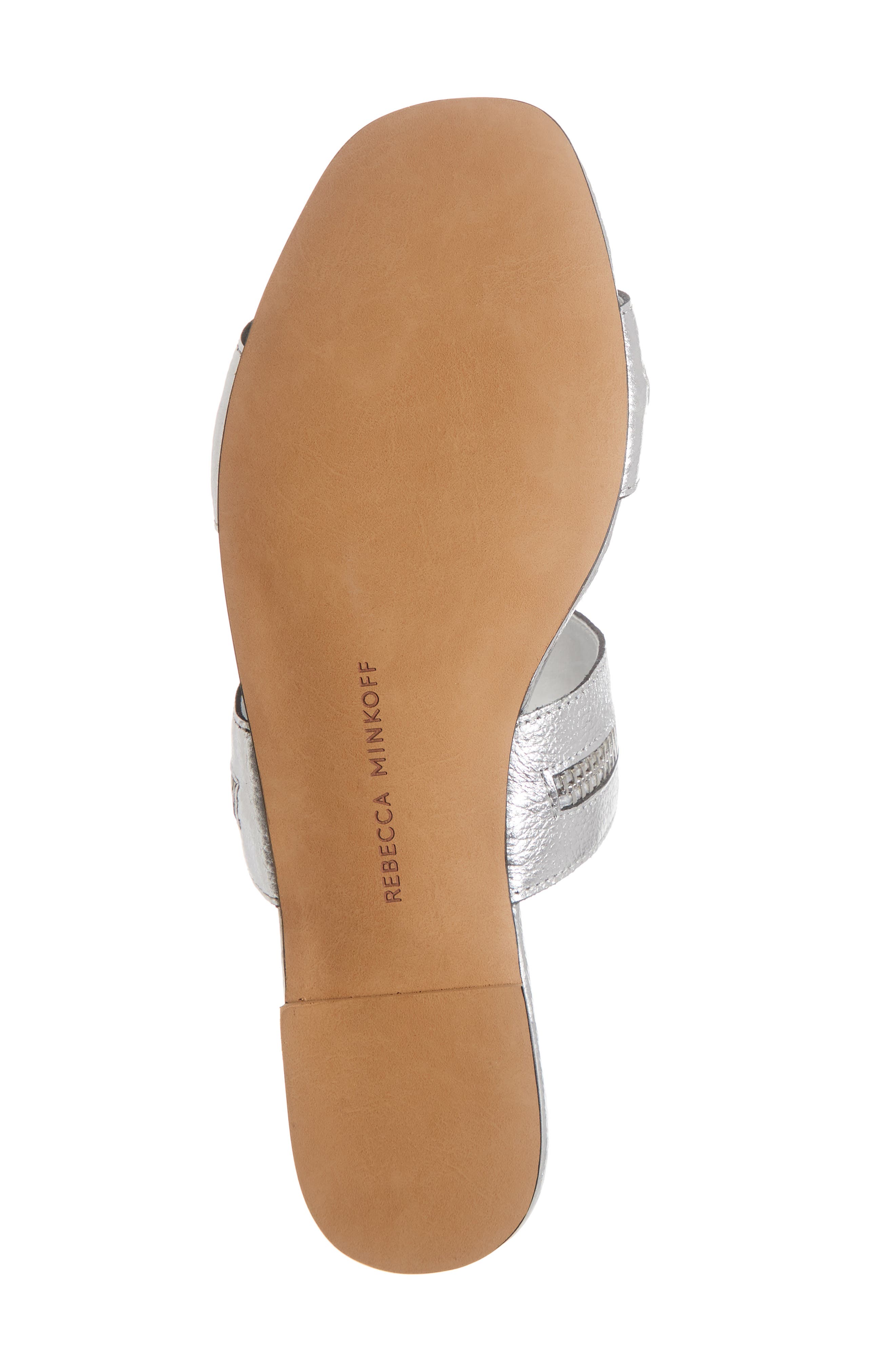 Marciann Slide Sandal, Alternate, color, SILVER LEATHER